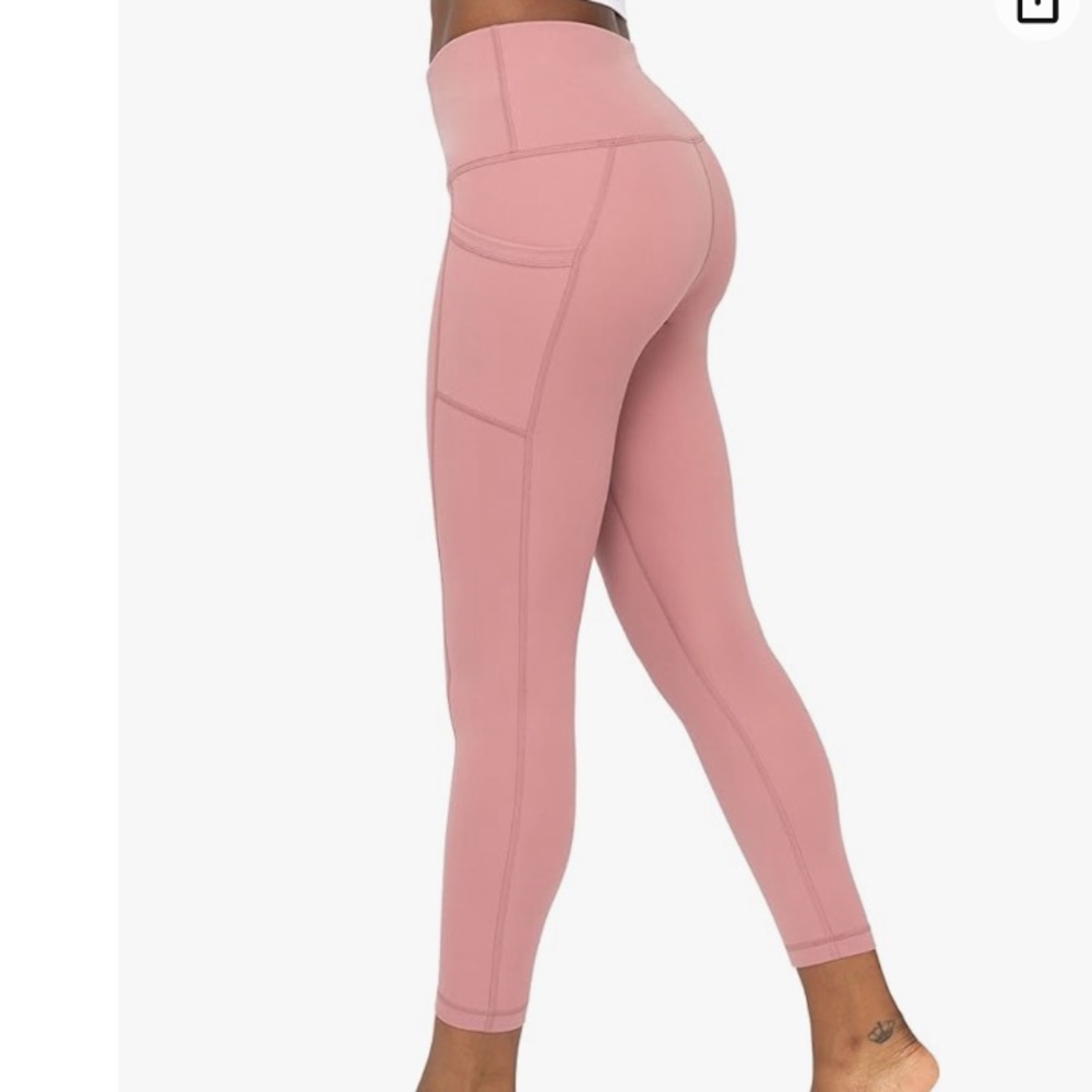 Yogalious Lux Nostalgia Rose Lux High Waist Ultra Soft Ankle Leggings SZ S